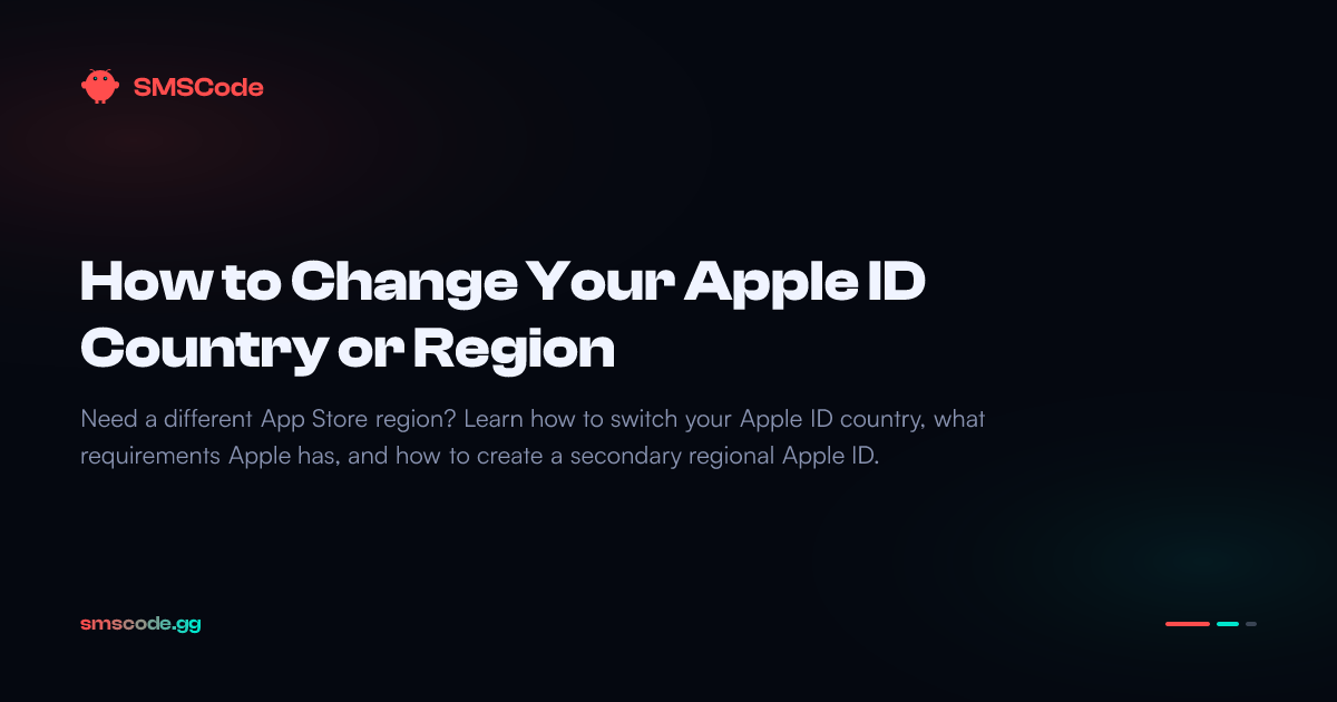 Apple Regioncode How to Change Your Apple ID Country or Region — SMSCode